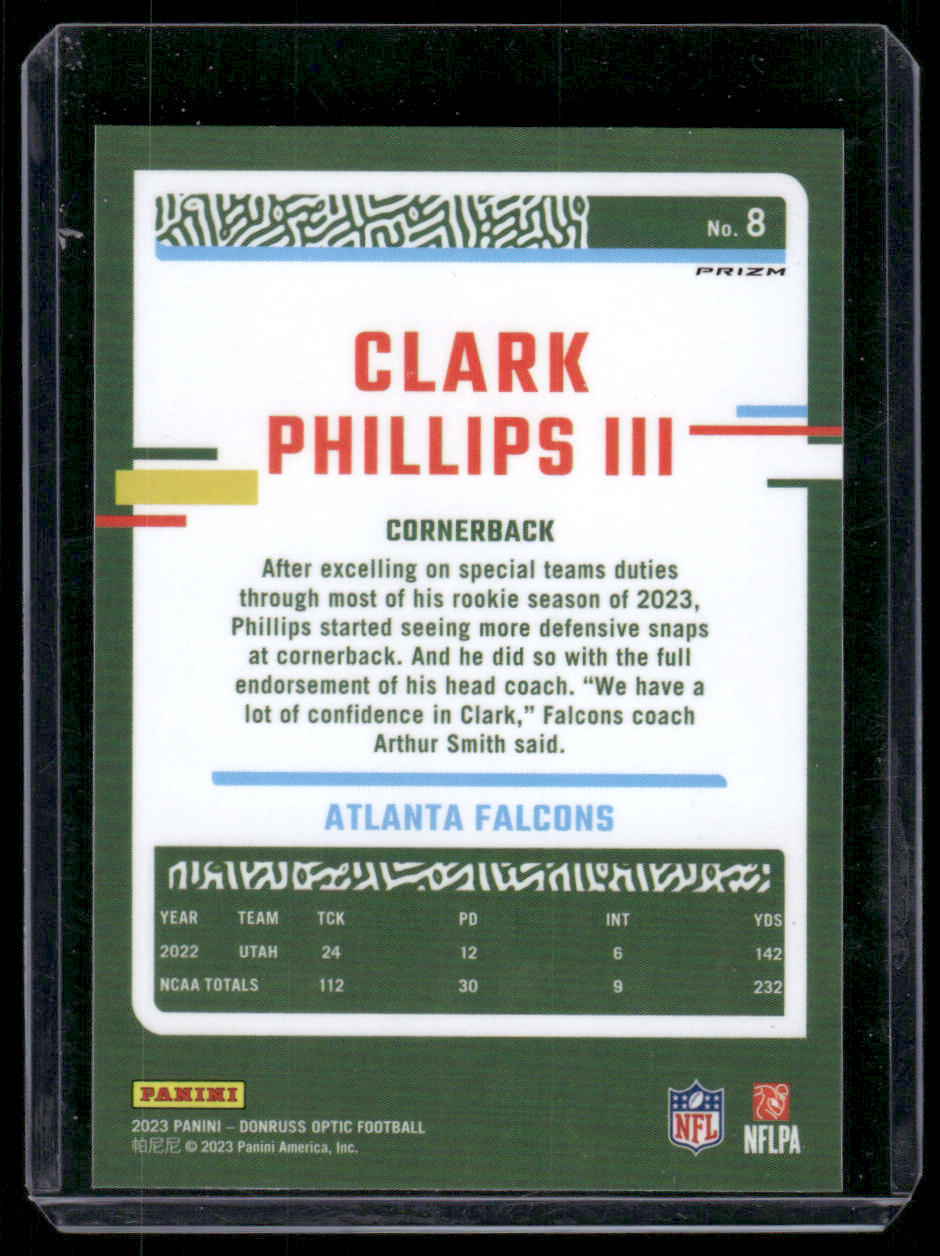 2023 Panini Prizm Clark Phillips III #8 RC