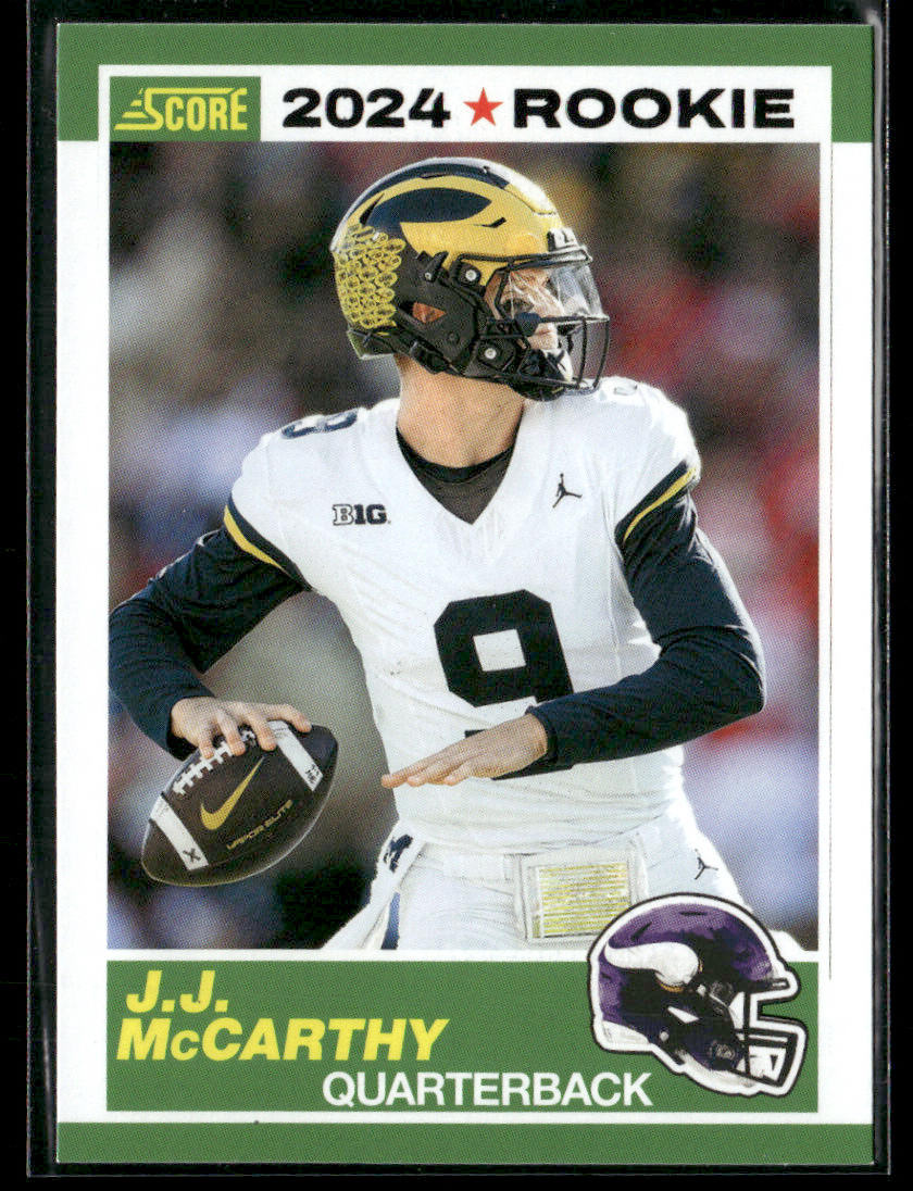 2024 Panini Score J.J. McCarthy #8 Rookie