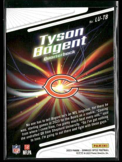 2023 Panini Donruss Optic Tyson Bagent #LU-TB Light It Up! RC