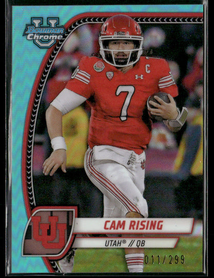 2024 Bowman Chrome University Cam Rising #7 Aqua 011/299