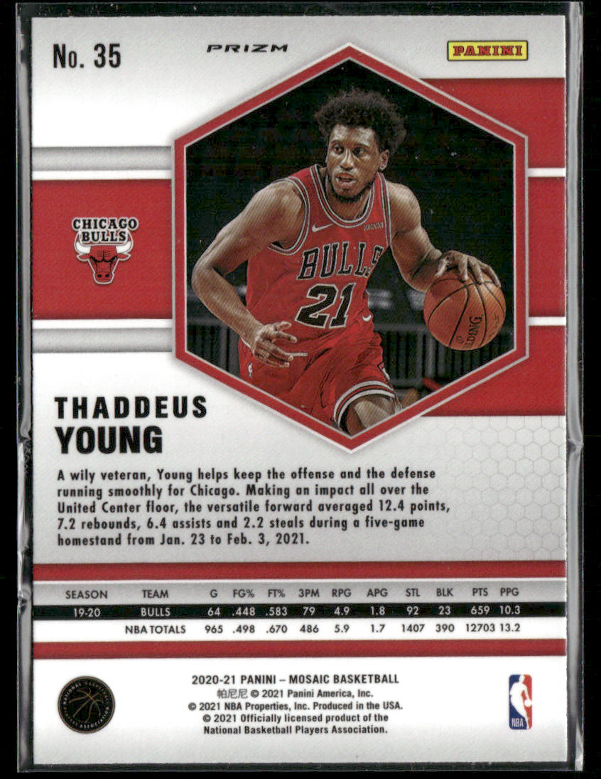 2020 Panini Mosaic Thaddeus Young #35 Genesis Short Print