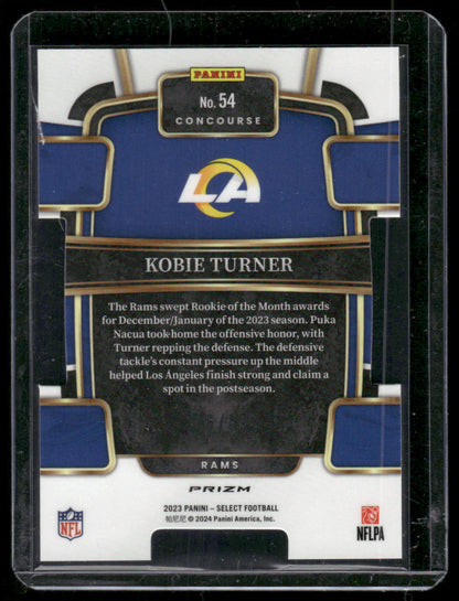 2023 Panini Select Kobie Turner #54 Green Rookie