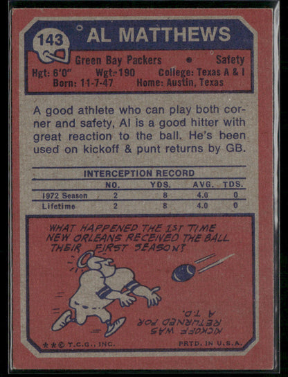 1973 Topps Al Matthews #143