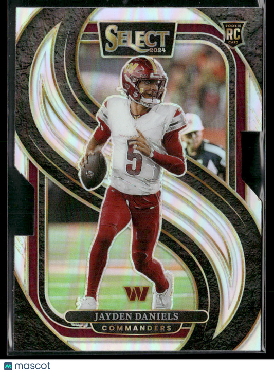 2024 Panini Select Jayden Daniels #112 Silver Prizm Die-Cut RC Rookie