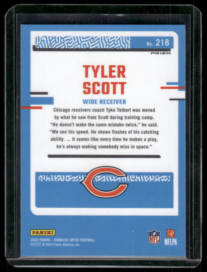 2023 Panini Donruss Optic Tyler Scott #218 Pink Prizm Rated Rookie