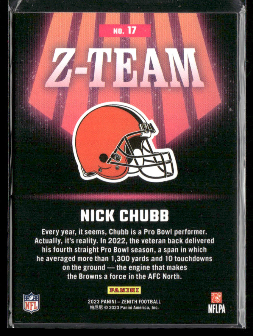 2023 Panini Zenith Nick Chubb #17 Z Team