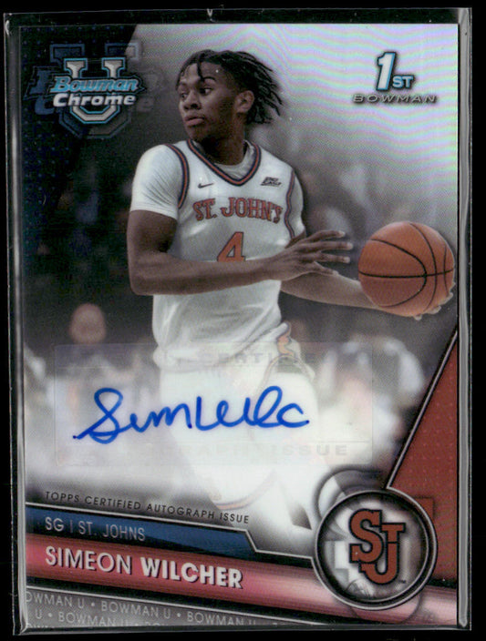 2023-24 Bowman University Simeon Wilcher #DCA-SW 022/250