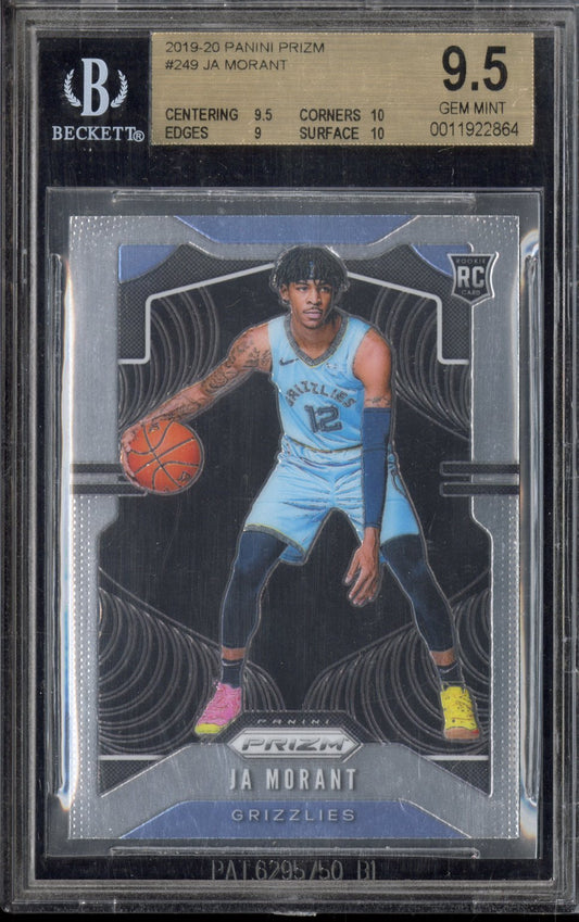 2019-20 Panini Prizm Ja Morant RC #249 BGS 9.5