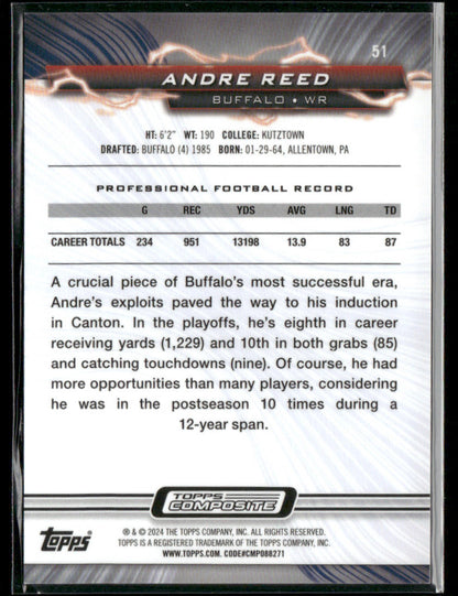 2024 Topps Composite Andre Reed #51 Refractor Variation /249