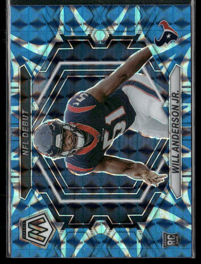 2023 Panini Mosaic Will Anderson Jr. #ND-19 NFL Debut Reactive Blue Rookie