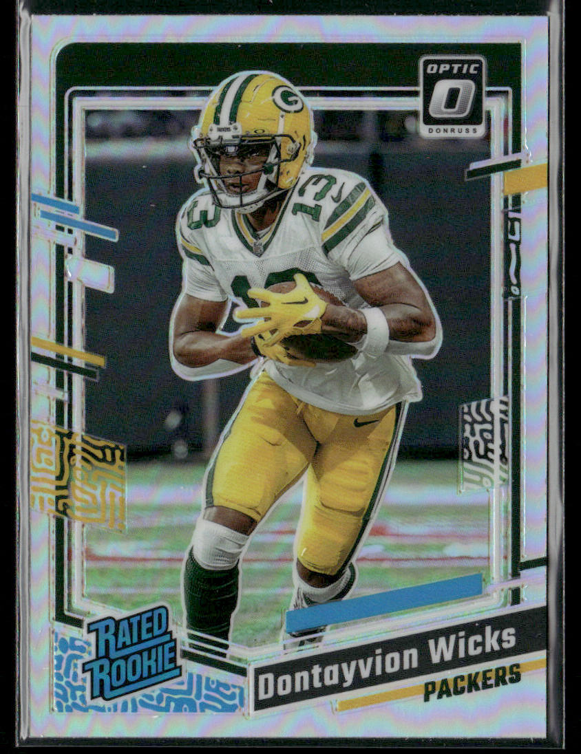 2023 Panini Donruss Optic Dontayvion Wicks #249 Holo Prizm Rated Rookie