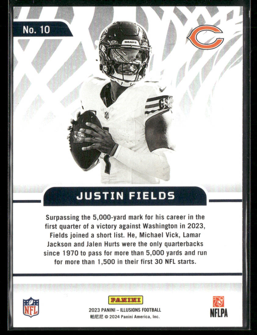 2023 Panini Illusions Justin Fields #10 Amazing