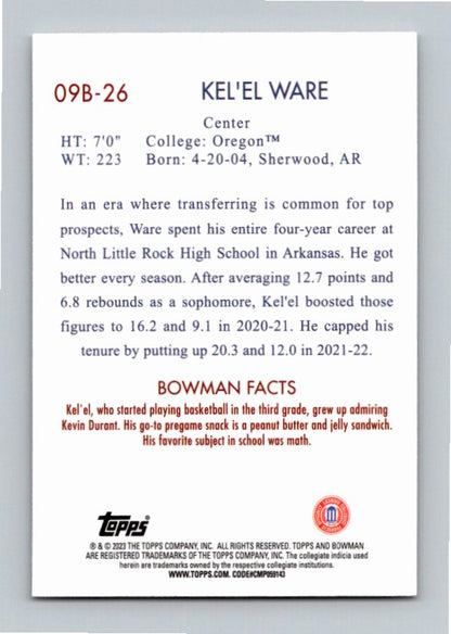 2021 Topps Kel'el Ware #09B-26 RC