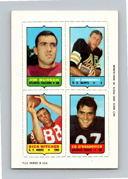 1969 Topps Witcher Burson O'Bradovich Arramowicz Four-in-One Singles