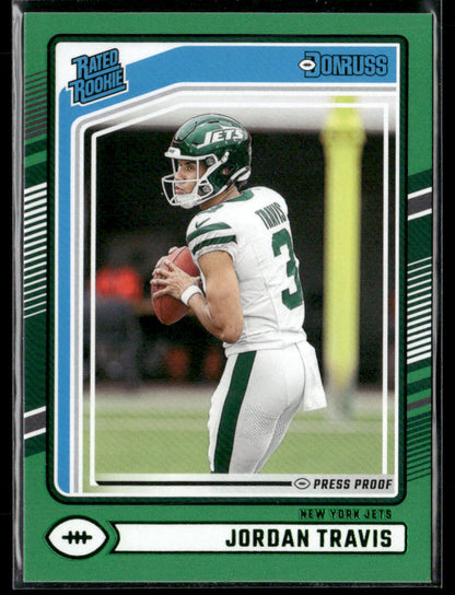 2024 Donruss Jordan Travis #349 Press Proof Green Rated Rookie