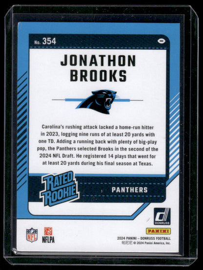 2024 Panini Donruss Jonathon Brooks #354 Press Proof