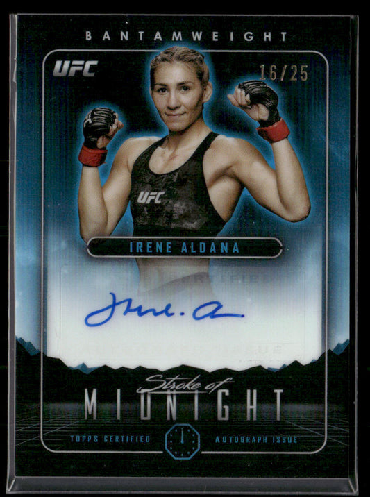 2024 Topps Midnight UFC Irene Aldana #SMA-IAA Autograph 16/25