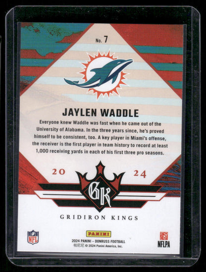 2024 Donruss Jaylen Waddle #No. 7 Gridiron Kings