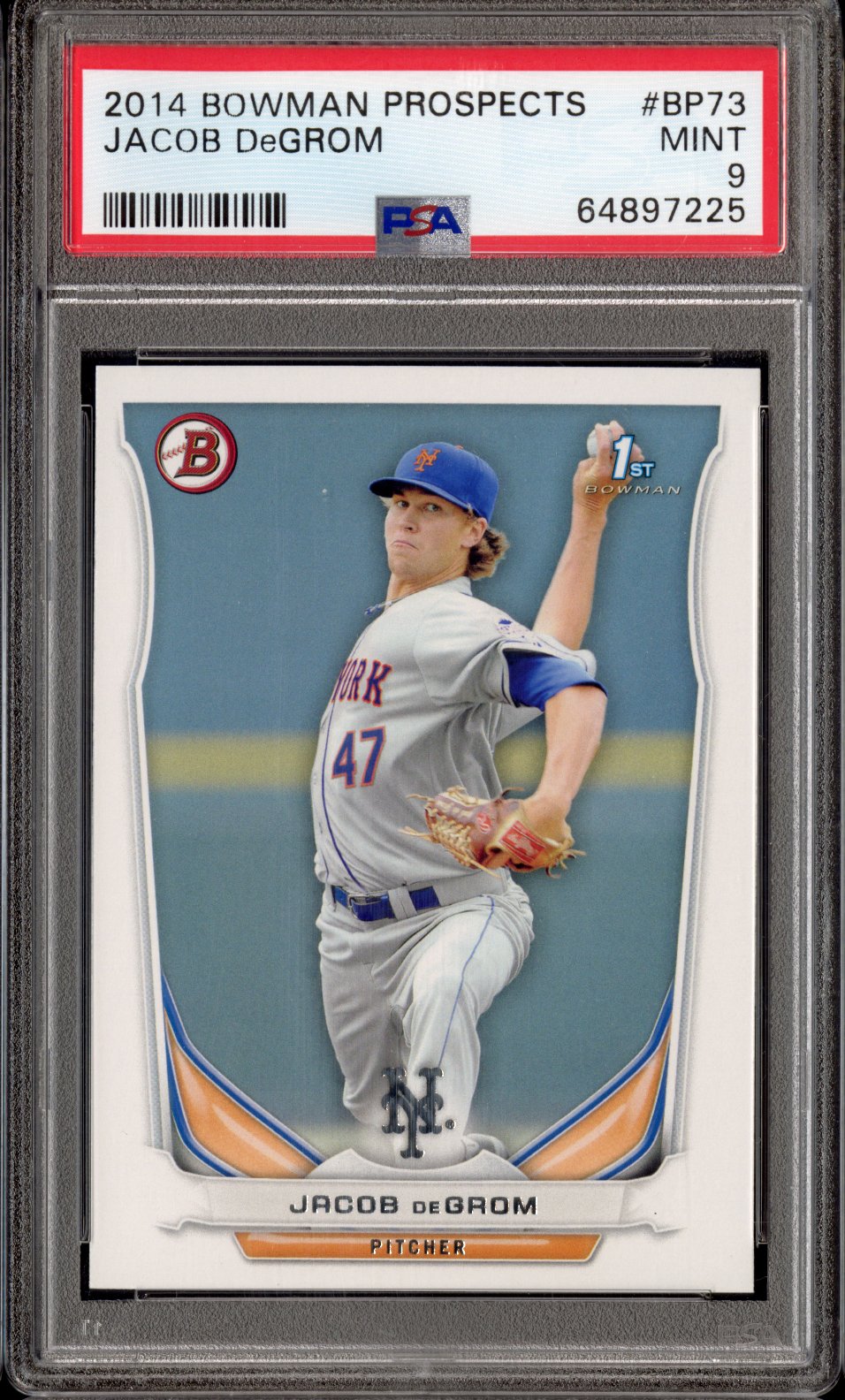 2014 Bowman Prospects Jacob Degrom #BP73 PSA 9