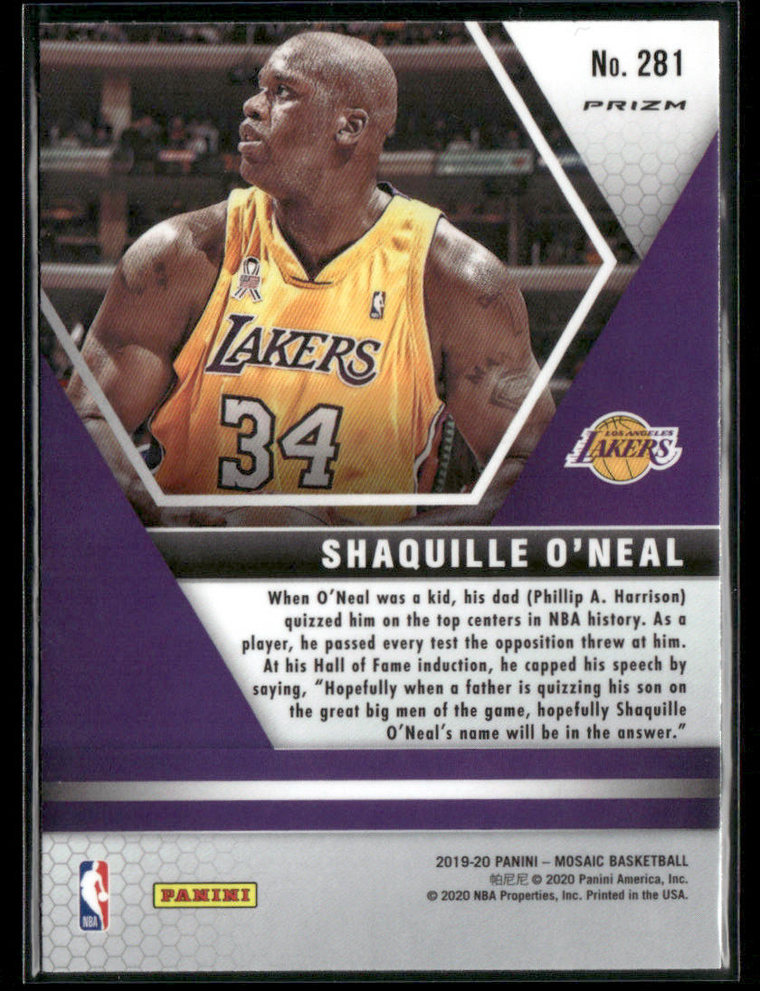 2019 Panini Mosaic Shaquille O'Neal #281 Genesis Short Print