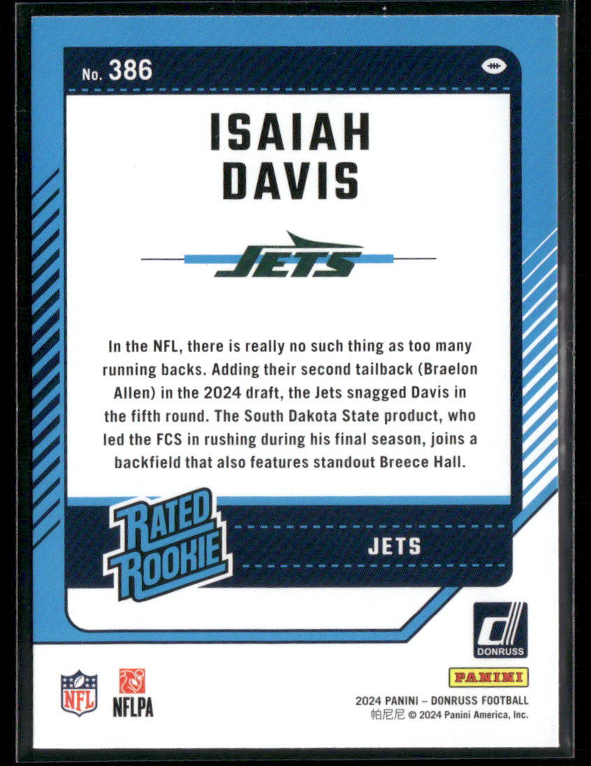 2024 Panini Donruss Isaiah Davis #386