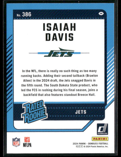 2024 Panini Donruss Isaiah Davis #386