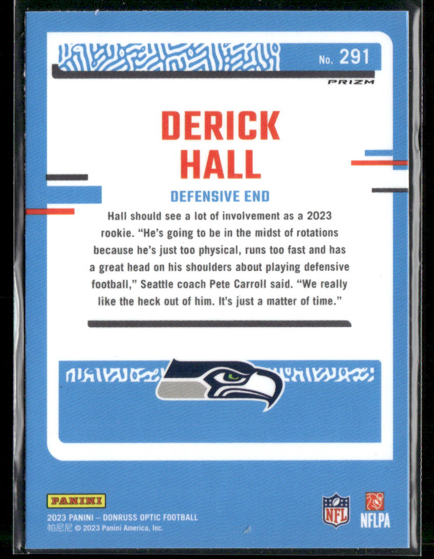 2023 Panini Donruss Optic Derrick Hall #291 Rated Rookie