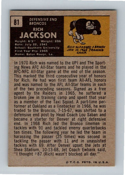 1971 Topps Rich Jackson #81