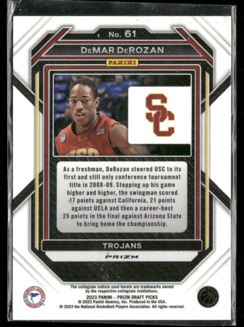 2023 Panini Prizm Draft Picks DeMar DeRozan #61 Red Ice