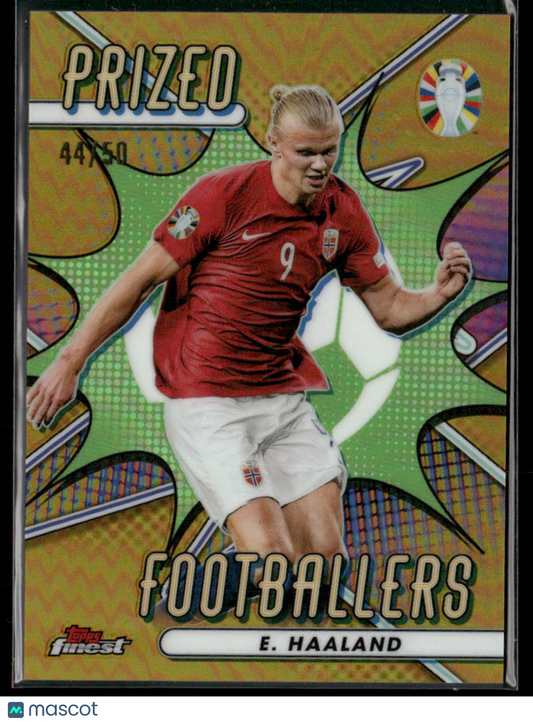 2023 Topps Finest Erling Haaland #PF-EH Gold 44/50 Prized Footballers