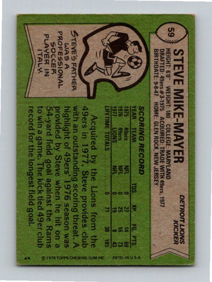 1978 Topps Steve Mike-Mayer #59