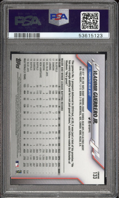 2020 Topps Chrome Vladimir Guerrero JR. #133 PSA 10