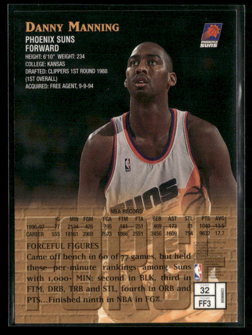 1997-98 Topps Finest Danny Manning #FF3 Force