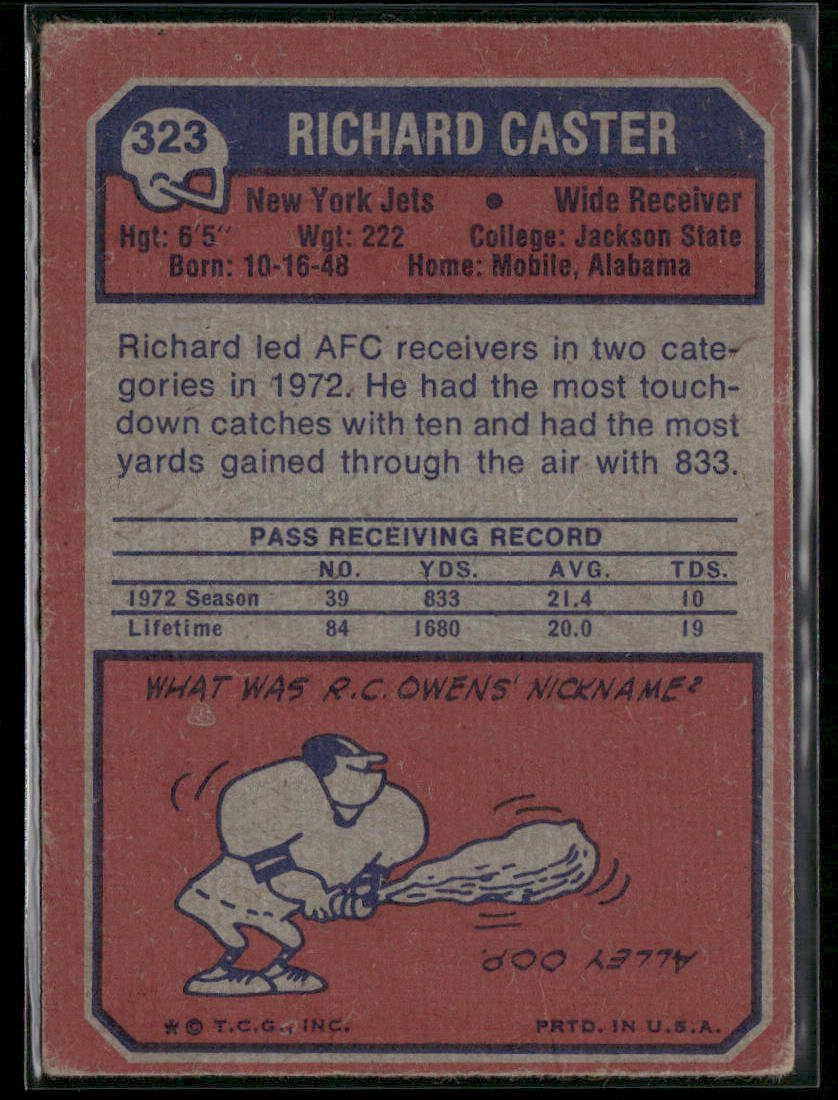 1973 Topps Richard Caster #323