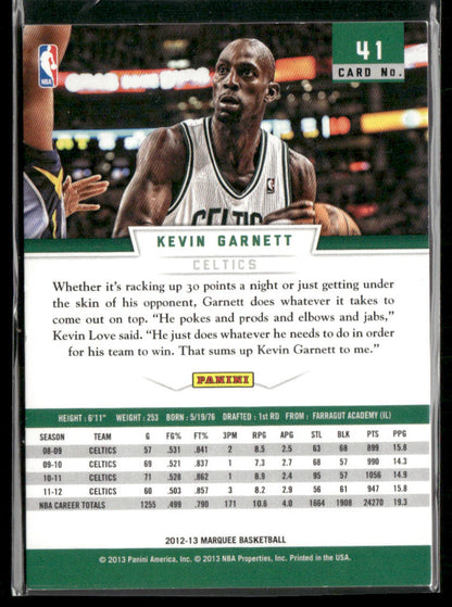 2012-13 Panini Marquee Kevin Garnett #41