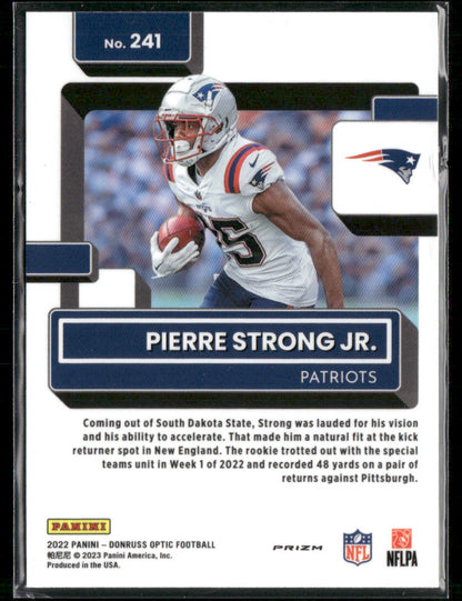 2023 Panini Donruss Optic Pierre Strong Jr. #241 Rated Rookie