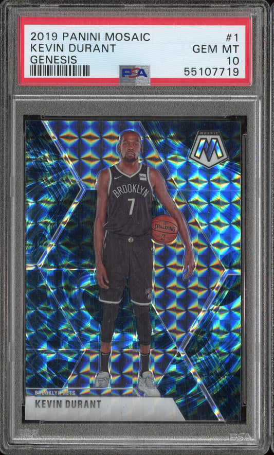 2019 Panini Mosaic Kevin Durant #1 Genesis PSA 10