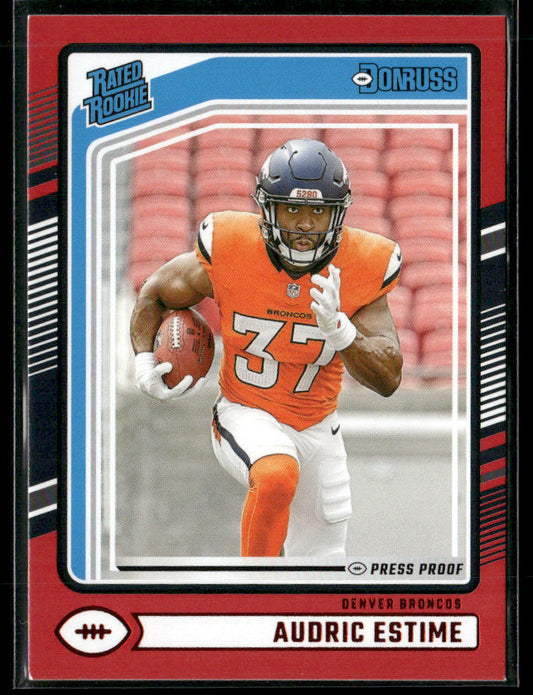 2024 Panini Audric Estime #335 Rated Rookie Red Rated Rookie