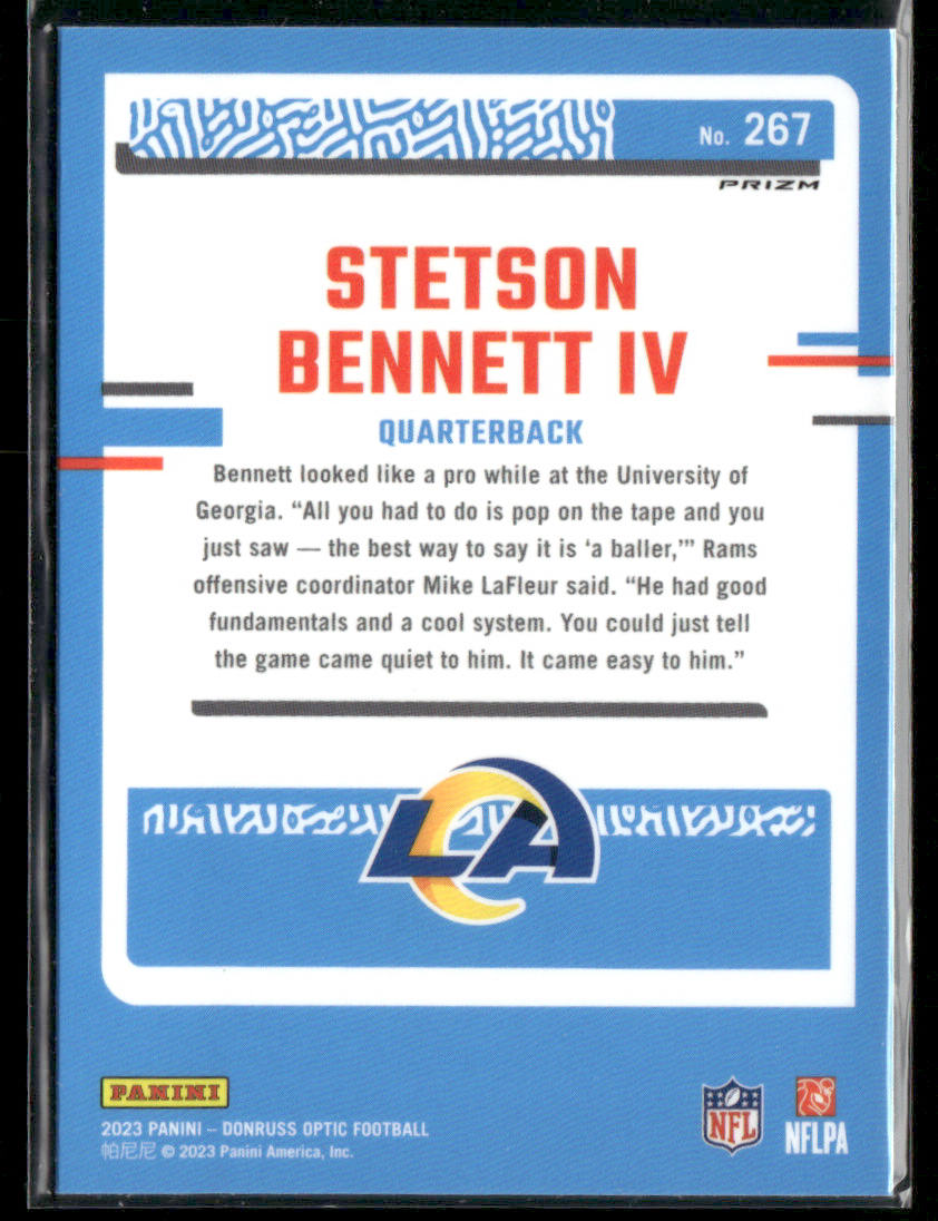 2023 Panini Donruss Optic Stetson Bennett IV #267 Holo Rated Rookie