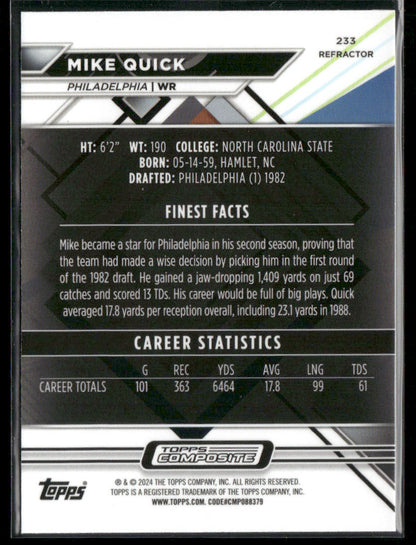 2023 Topps Composite Mike Quick #233 Finest Refractor