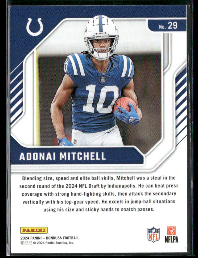 2024 Donruss Adonai Mitchell #29 Elite Series