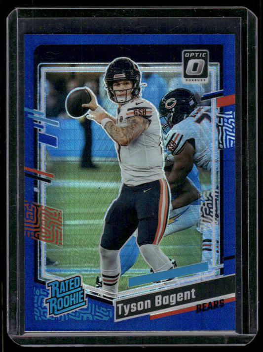 2023 Panini Donruss Optic Tyson Bagent #216 Blue Hyper Prizm Rated Rookie