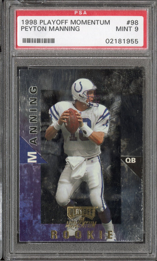 1998 Playoff Momentum Peyton Manning #98 (See Description) Rookie PSA 9