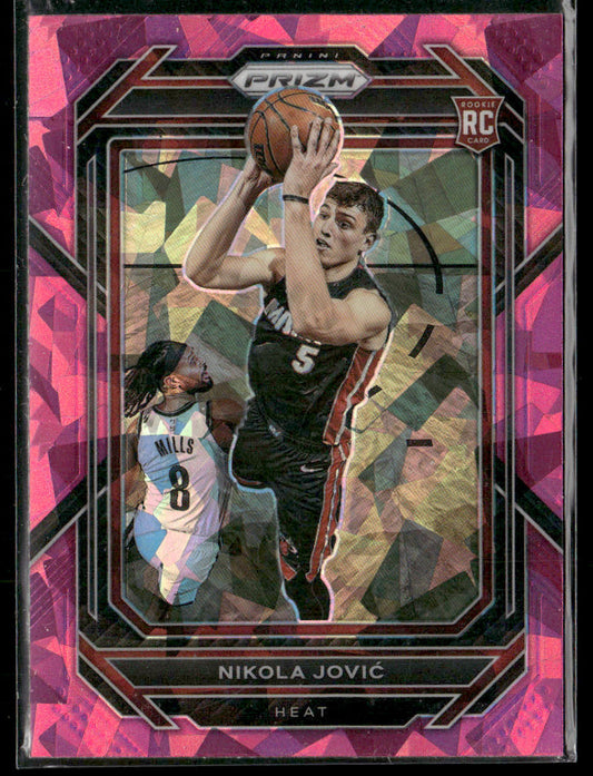 2022-23 Panini Prizm Nikola Jović #236 Pink Ice Rookie