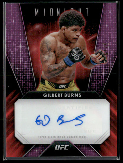 2024 Topps Midnight UFC Gilbert Burns #GG-GBS Glimmer Graphs Autograph