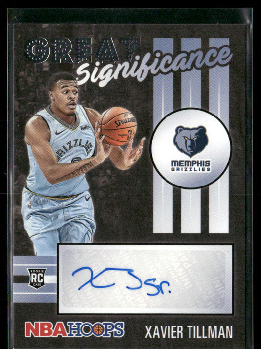 2020-21 Panini Hoops Xavier Tillman #GS-XAT Great Significance Auto