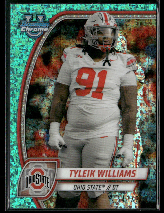 2024 Bowman Chrome University Tyleik Williams #149 Aqua Mini Diamond