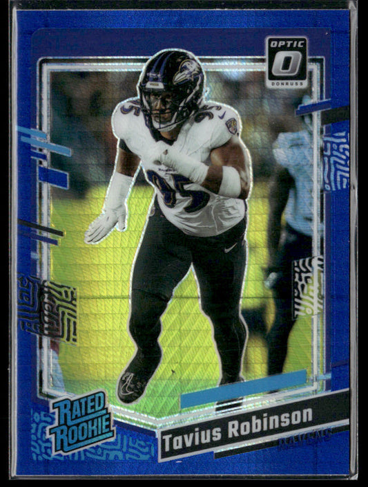 2023 Panini Donruss Optic Tavius Robinson #208 Blue Hyper Rated Rookie