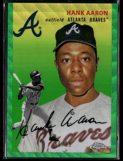 2023 Topps Chrome Anniversary Hank Aaron #255 Green /99