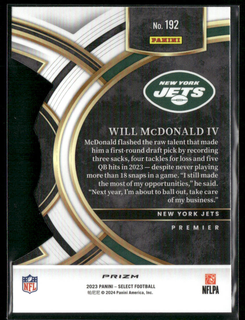 2023 Panini Select Will McDonald IV #192 RC